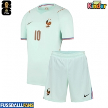 Frankreich Kylian Mbappe #10 Auswärts Trikotsatz Kinder WM 2026 Kurzarm (+ Kurze Hosen)